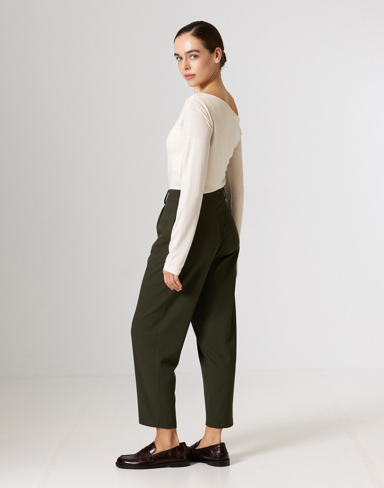 Wide fit trousers