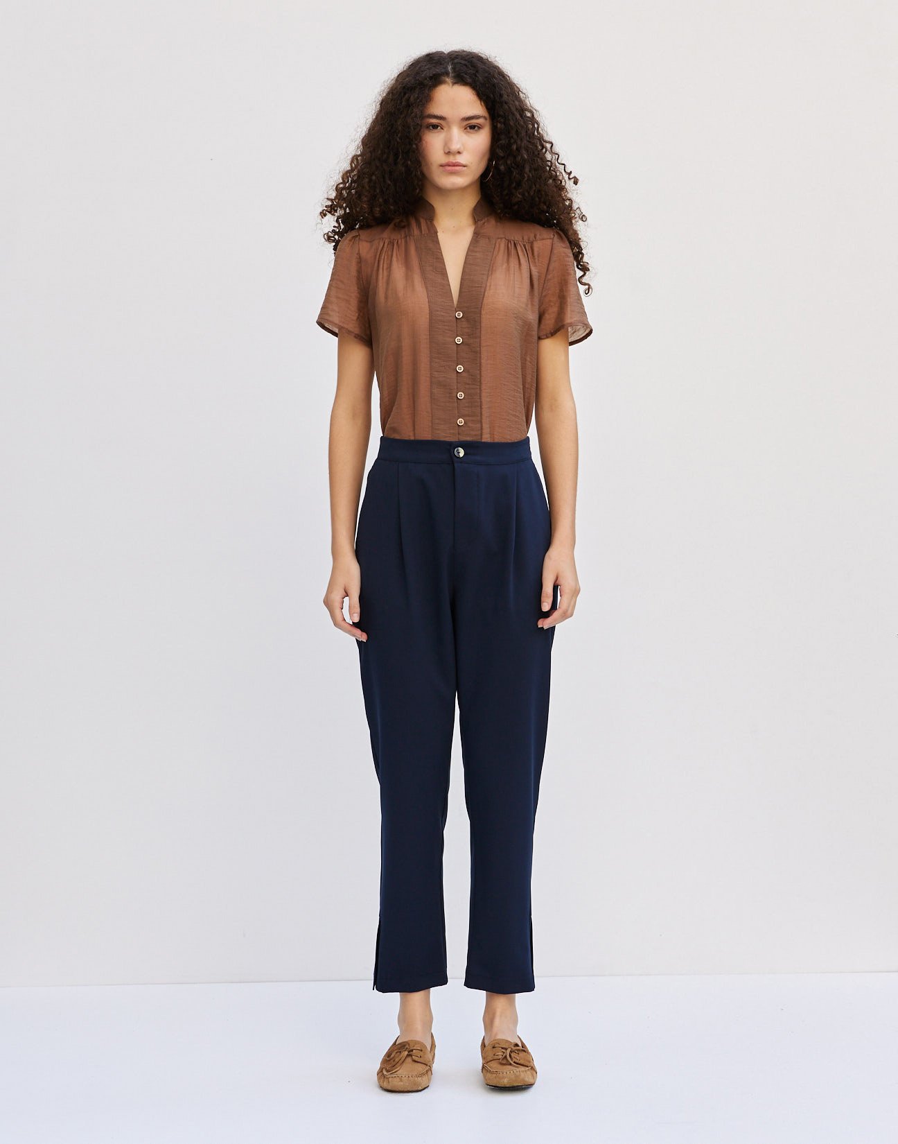 Trousers with slits