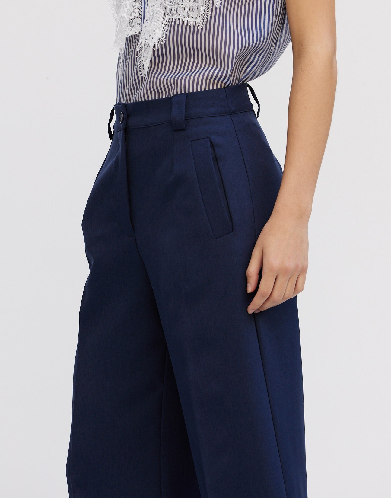 High waist culotte trousers