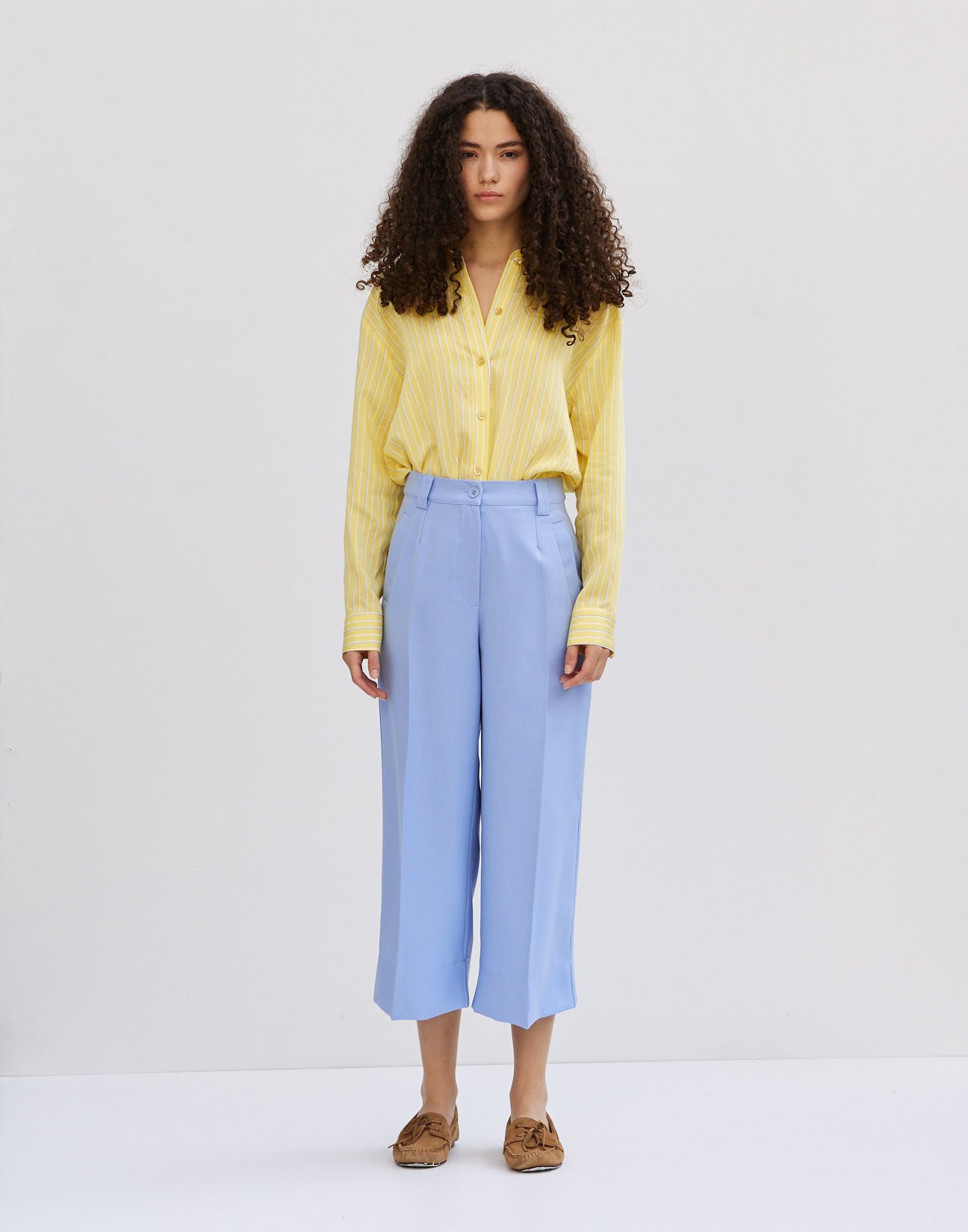 High waist culotte trousers