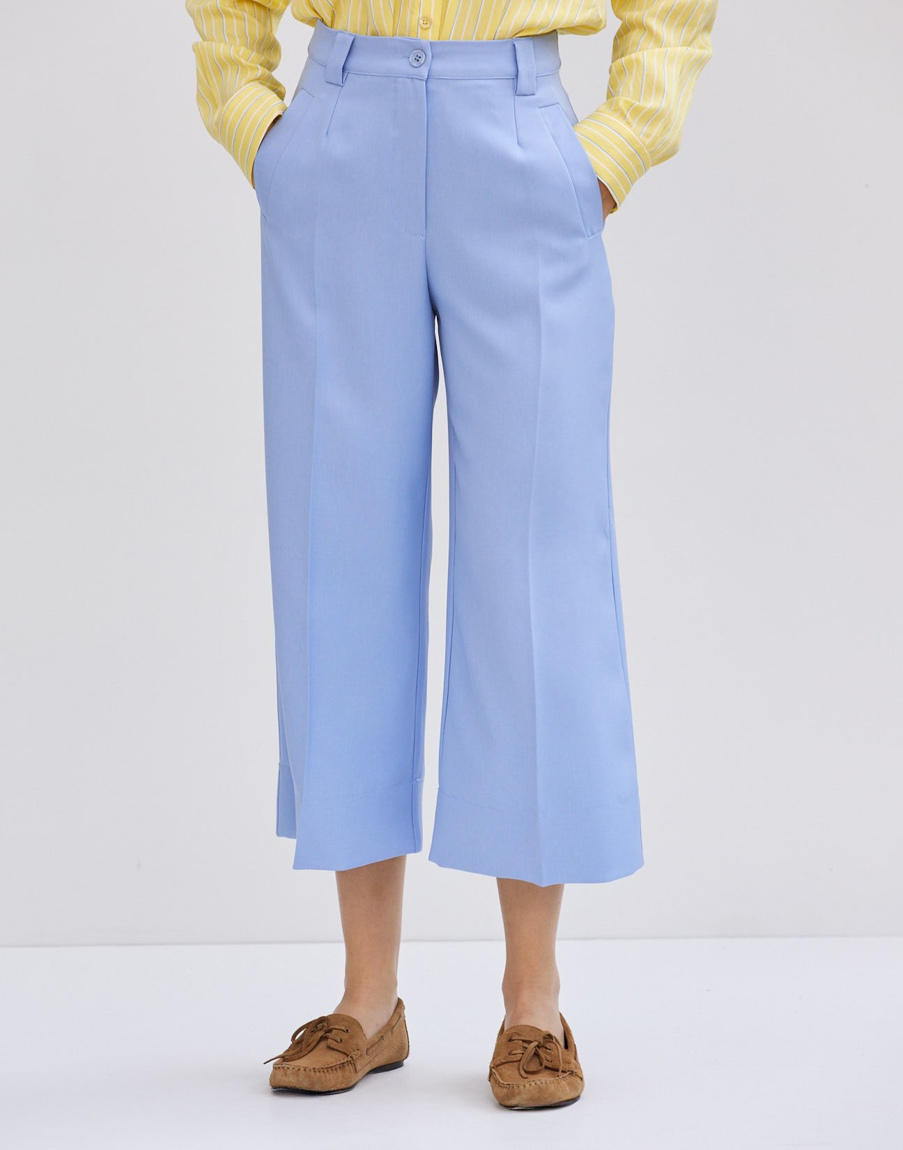 High waist culotte trousers