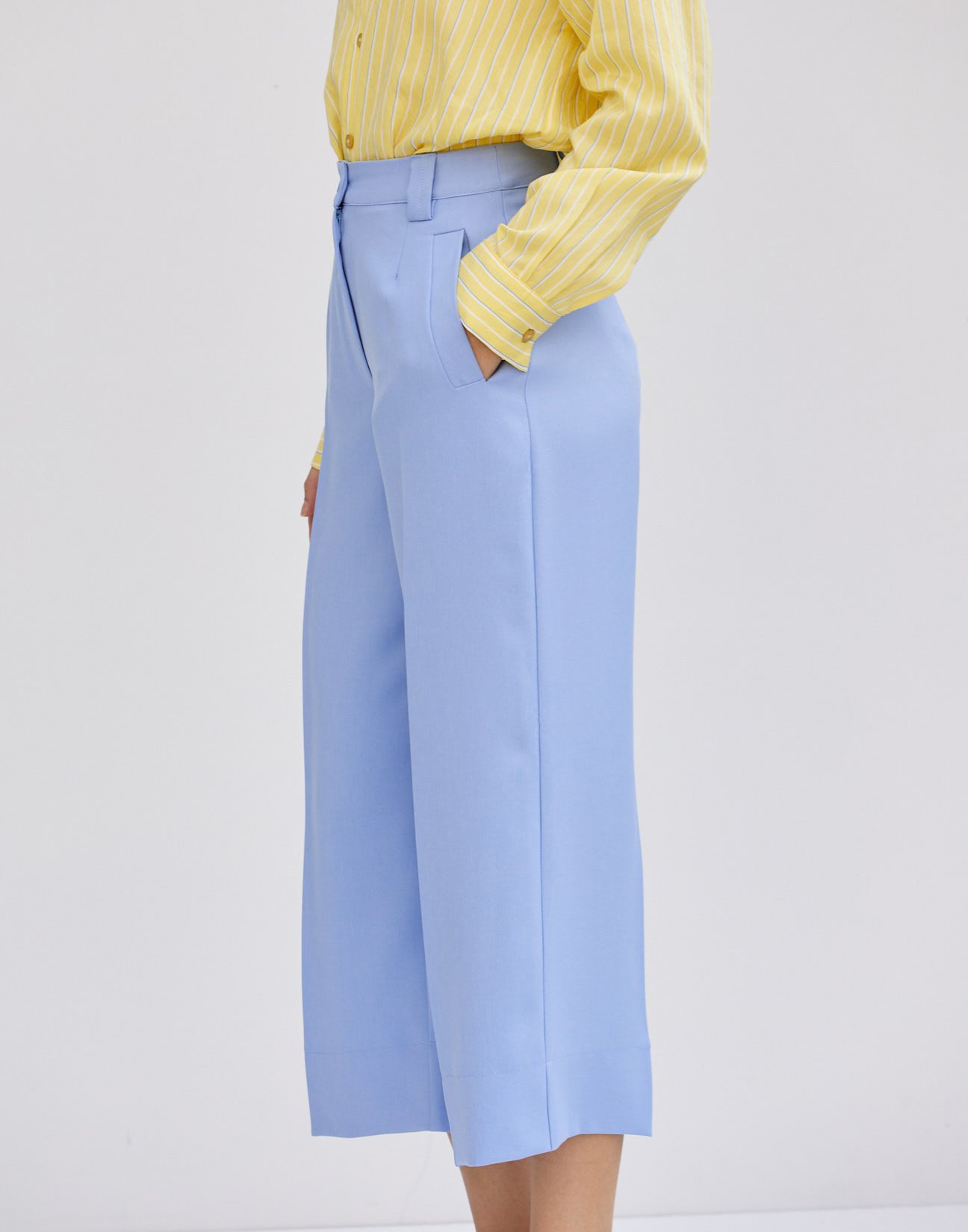 High waist culotte trousers