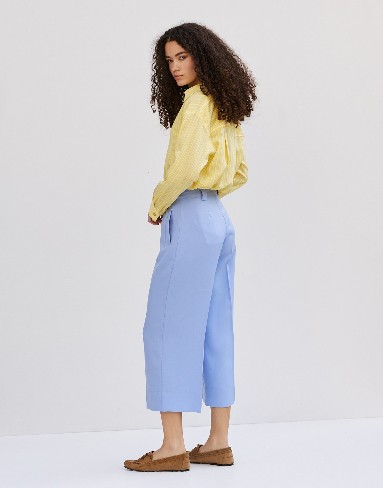 High waist culotte trousers