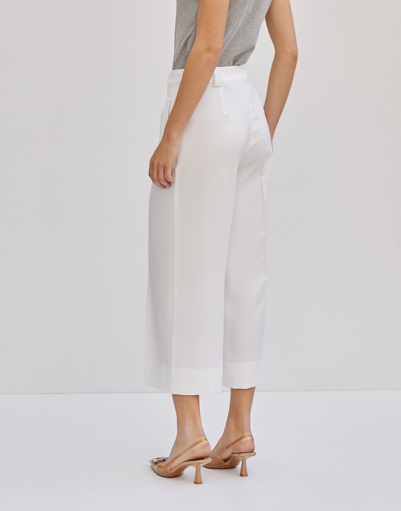 High waist culotte trousers