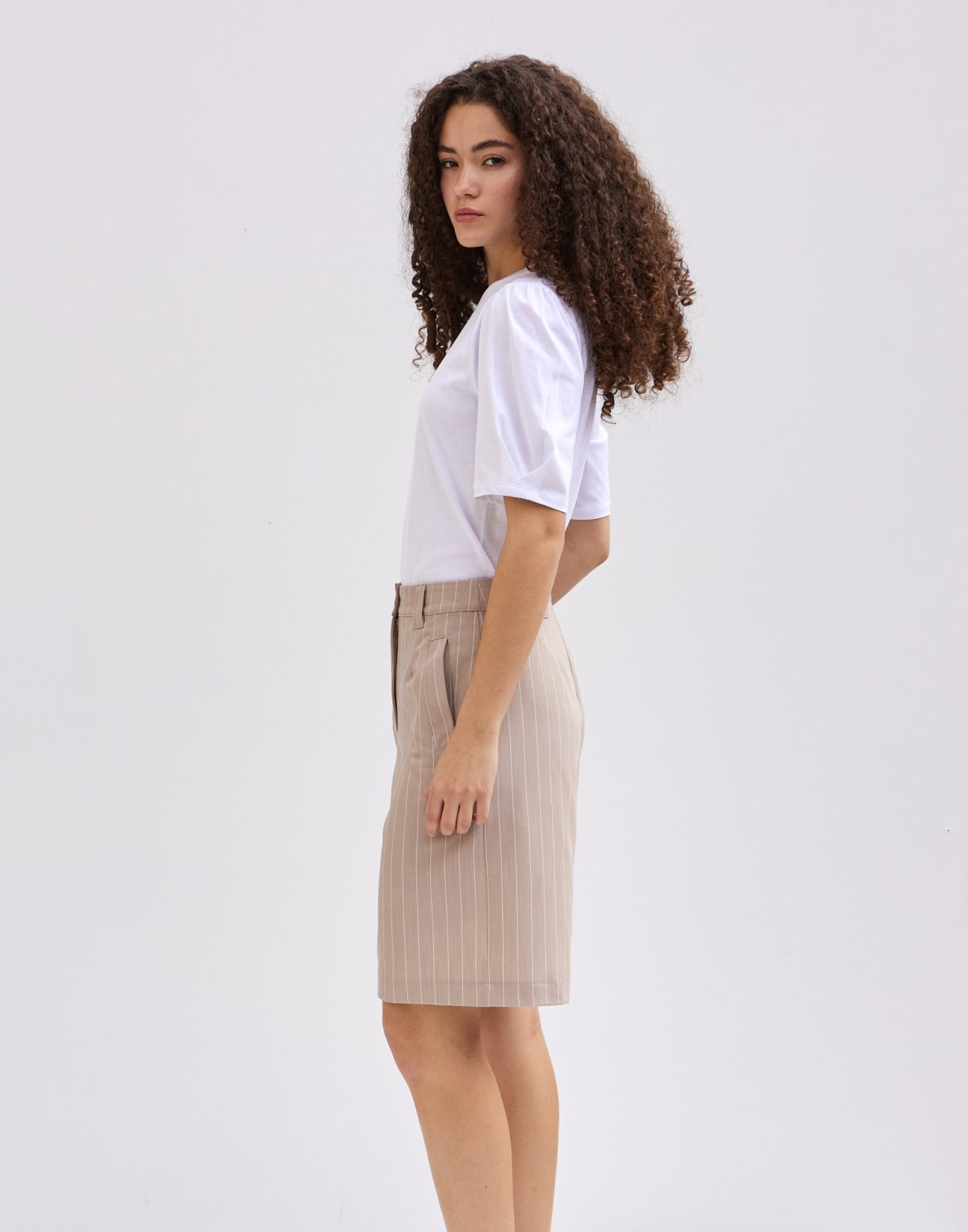 Pinstripe bermouda shorts