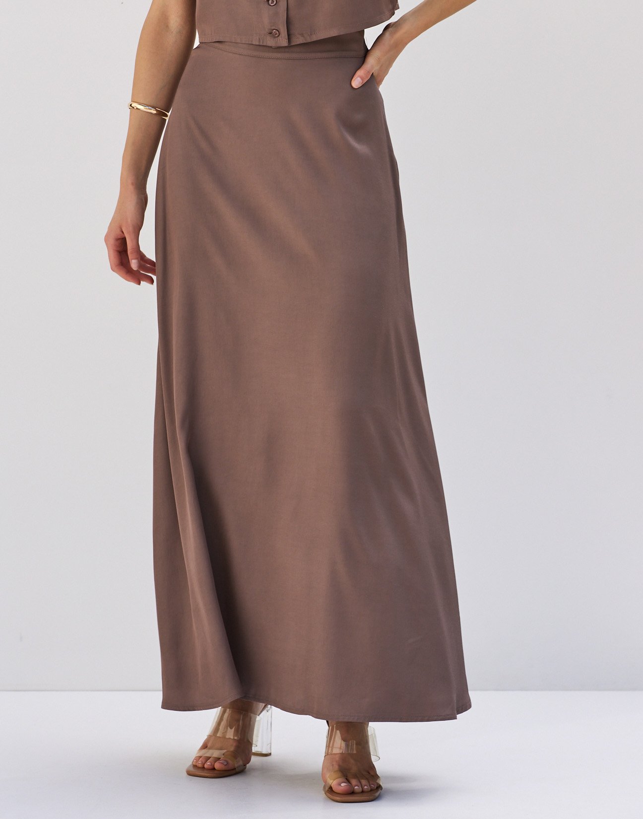 Flared maxi skirt