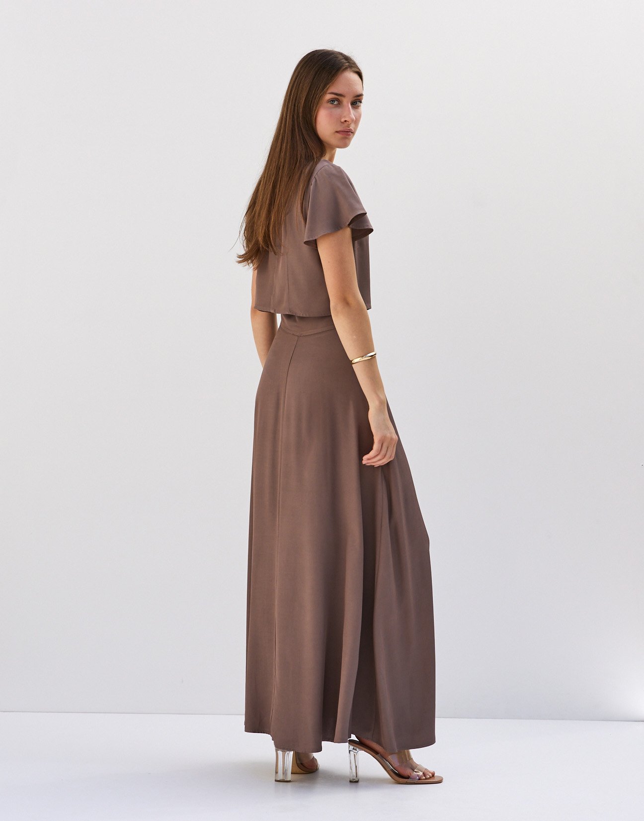 Flared maxi skirt