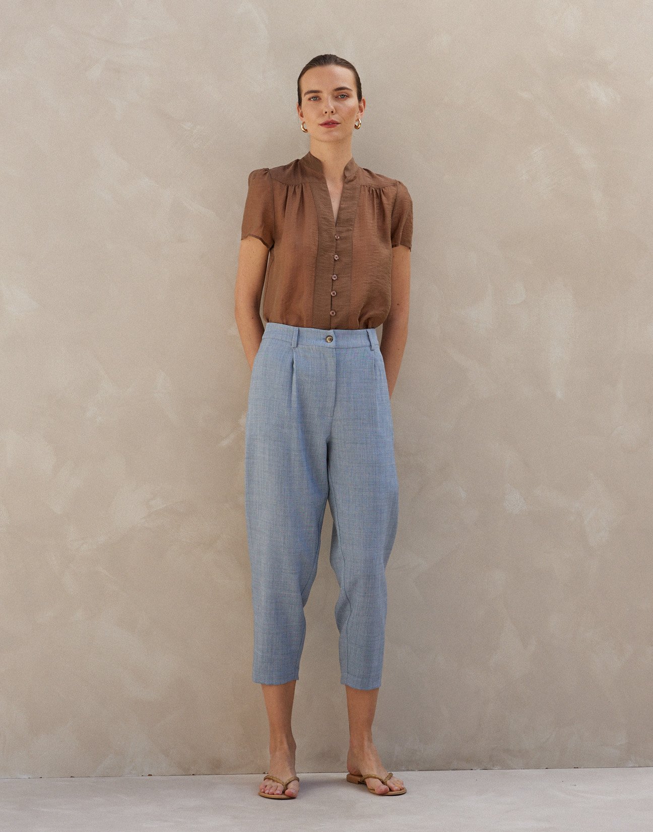 Wide fit trousers