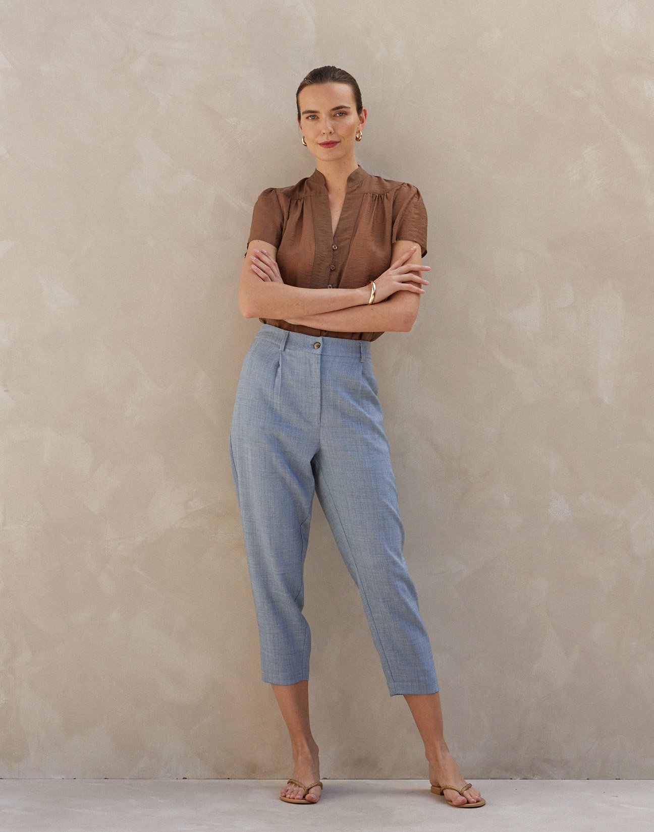 Wide fit trousers