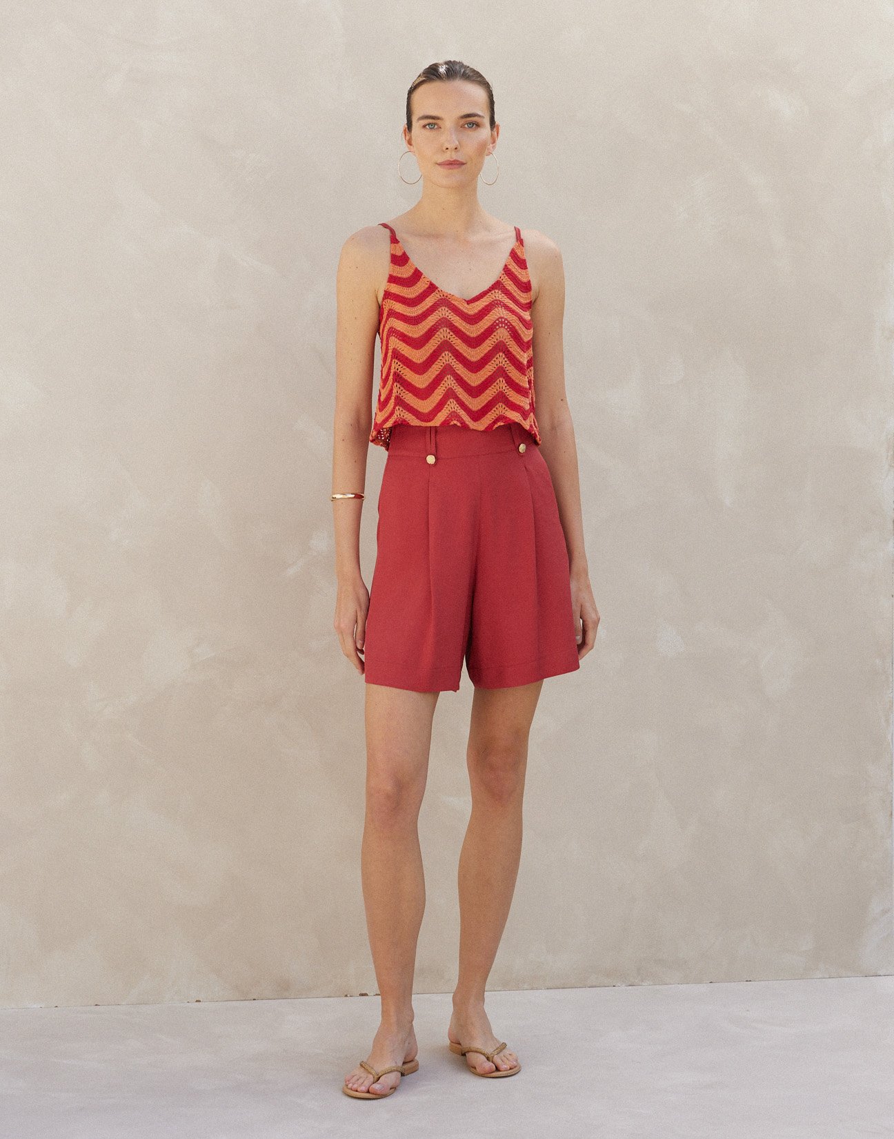 Linen bermouda shorts