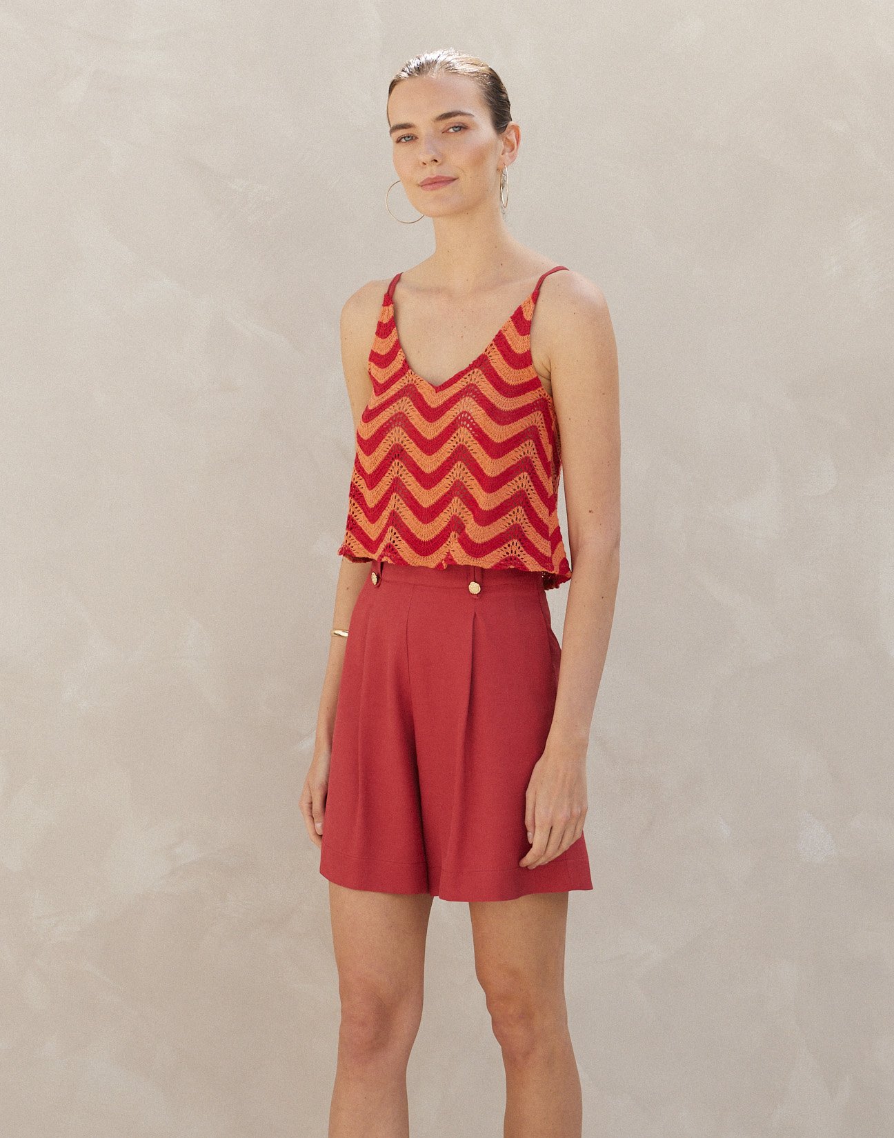 Linen bermouda shorts