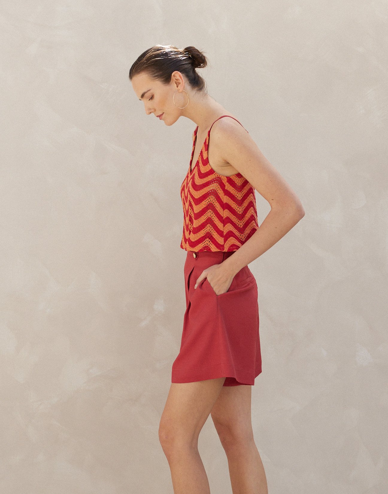 Linen bermouda shorts