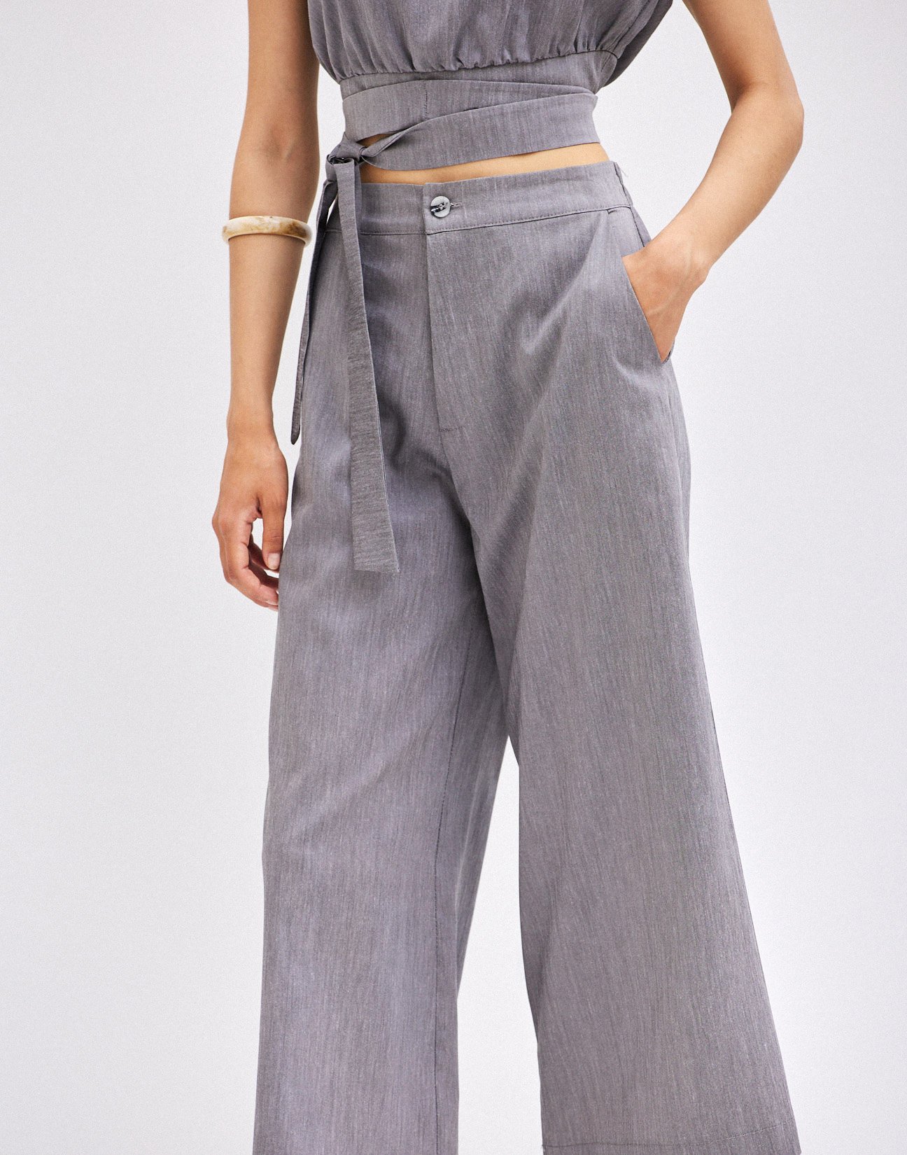 Culotte trousers with elastic waist