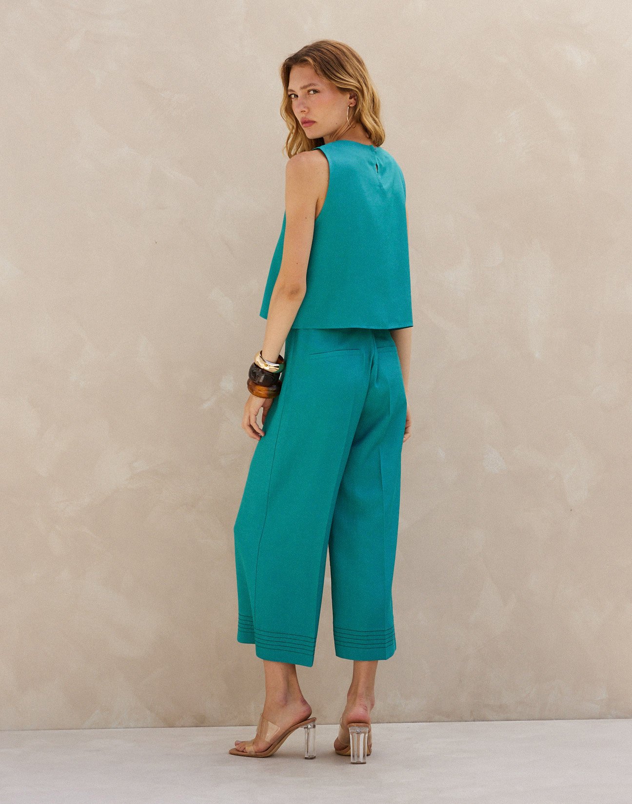 Culotte with topstitching