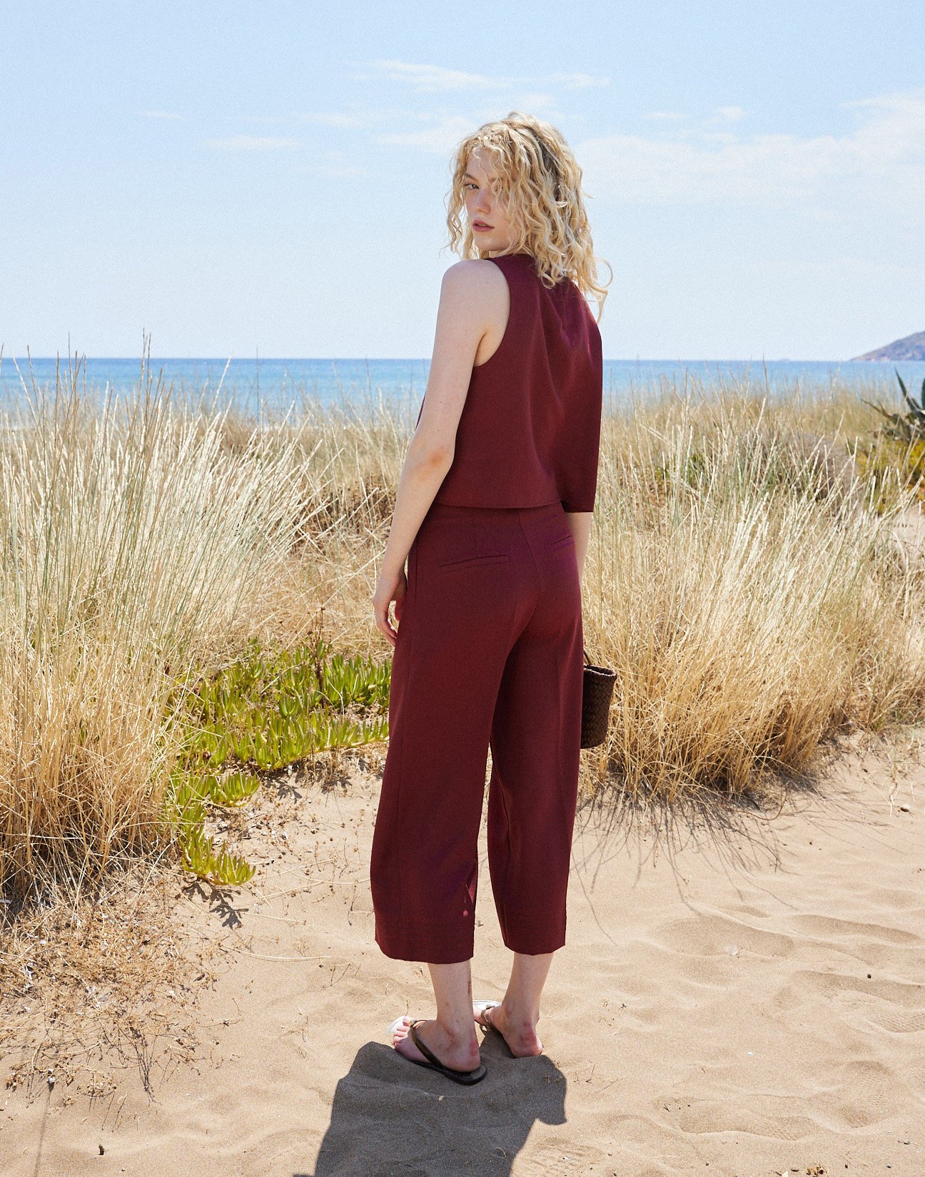 Παντελόνι culotte με γαζιά