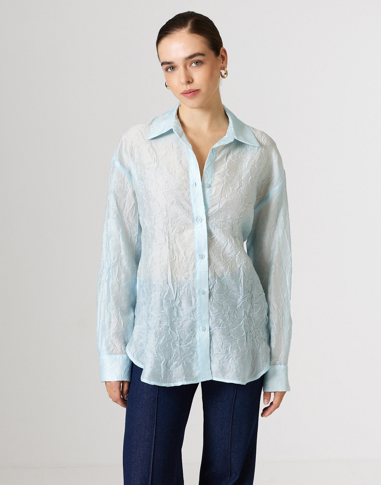 Crinkled effect shirt