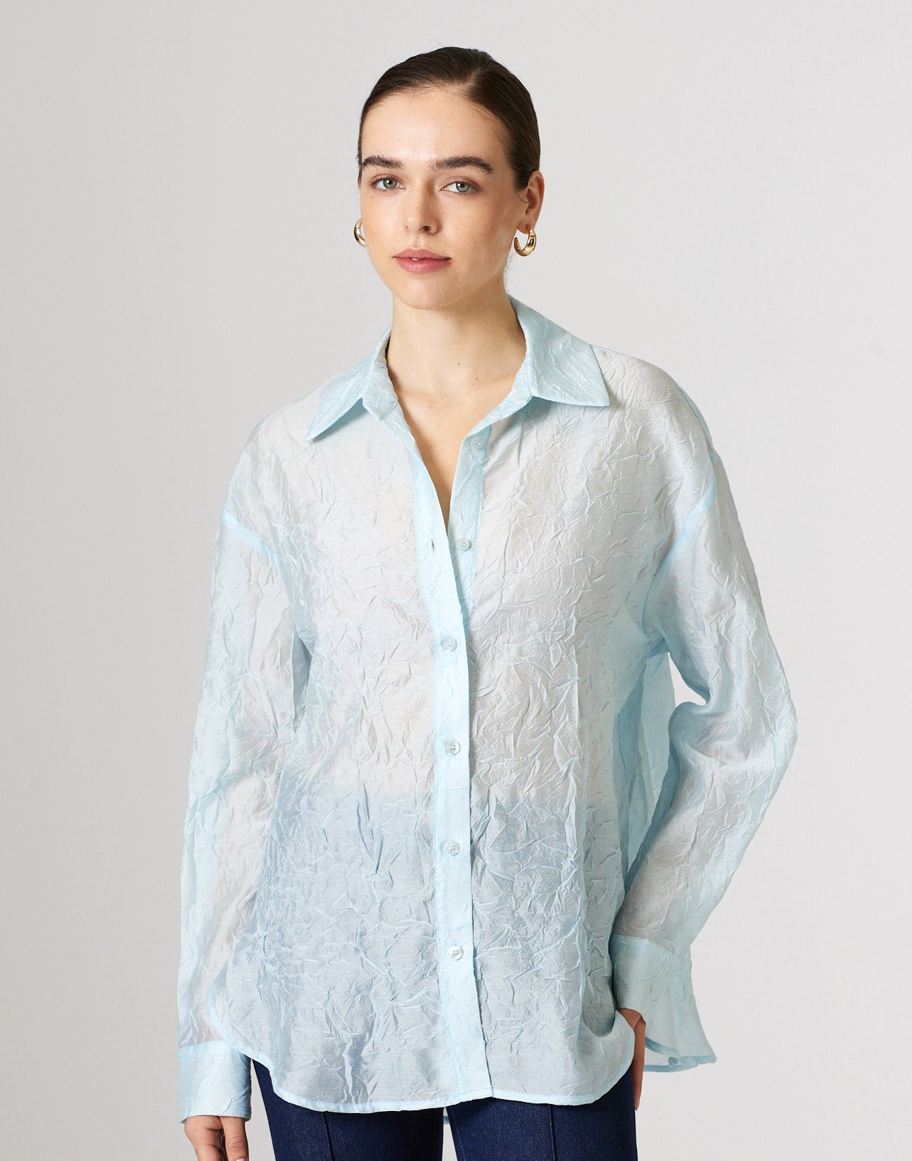 Crinkled effect shirt