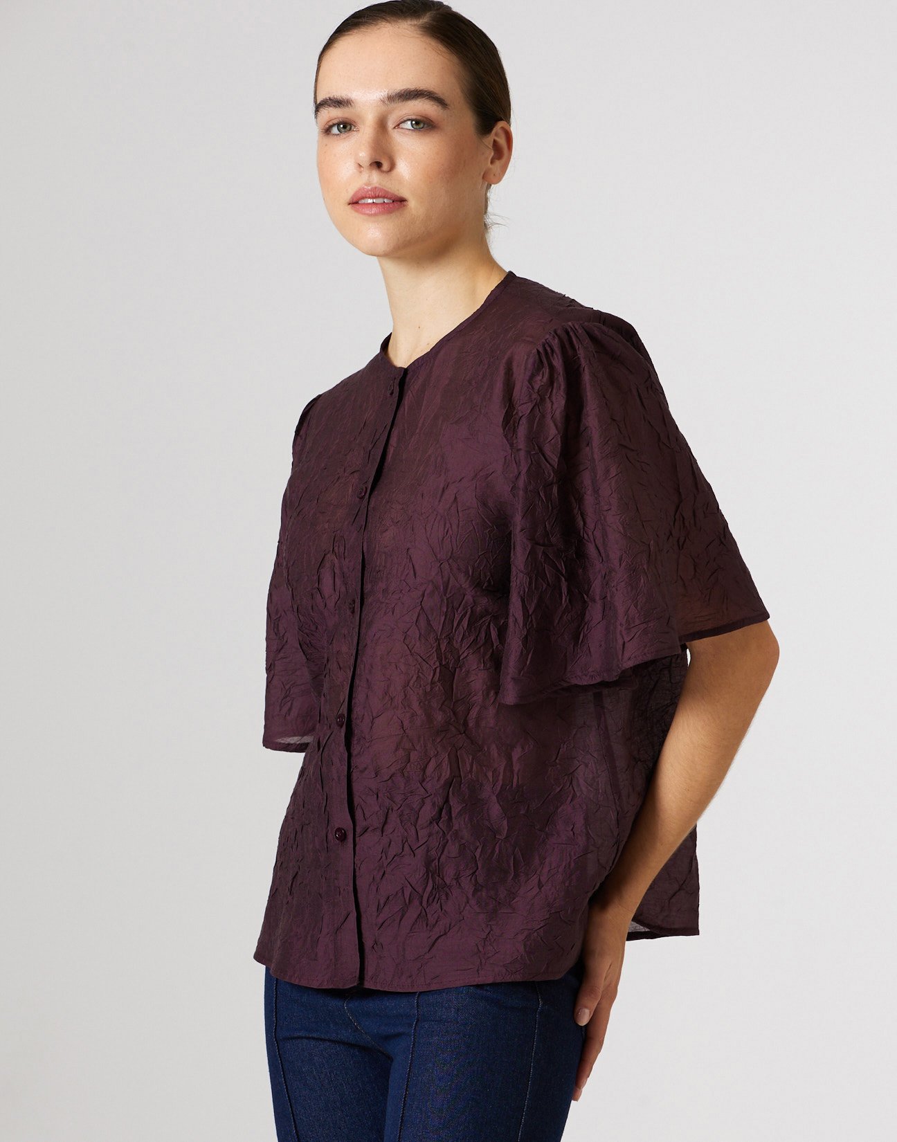 Crinkled effect shirt