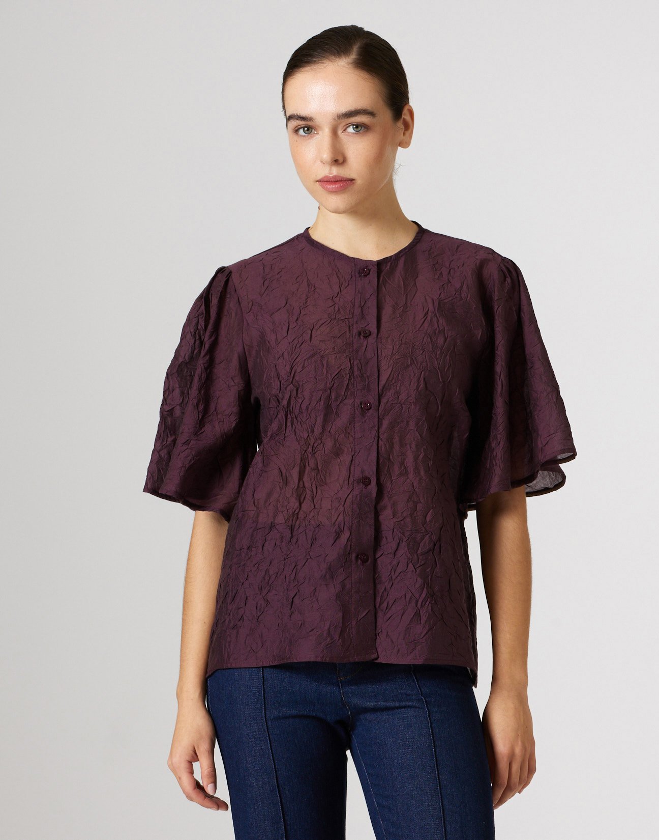 Crinkled effect shirt