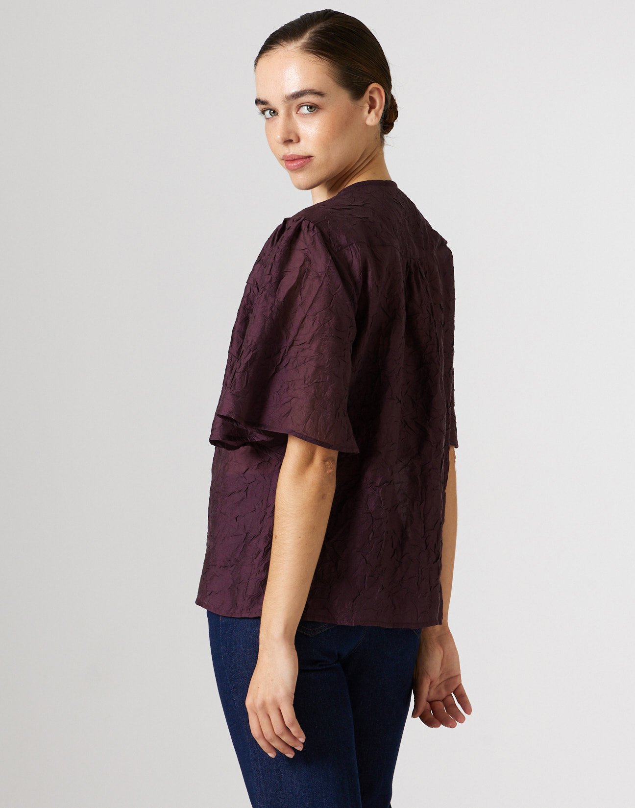 Crinkled effect shirt