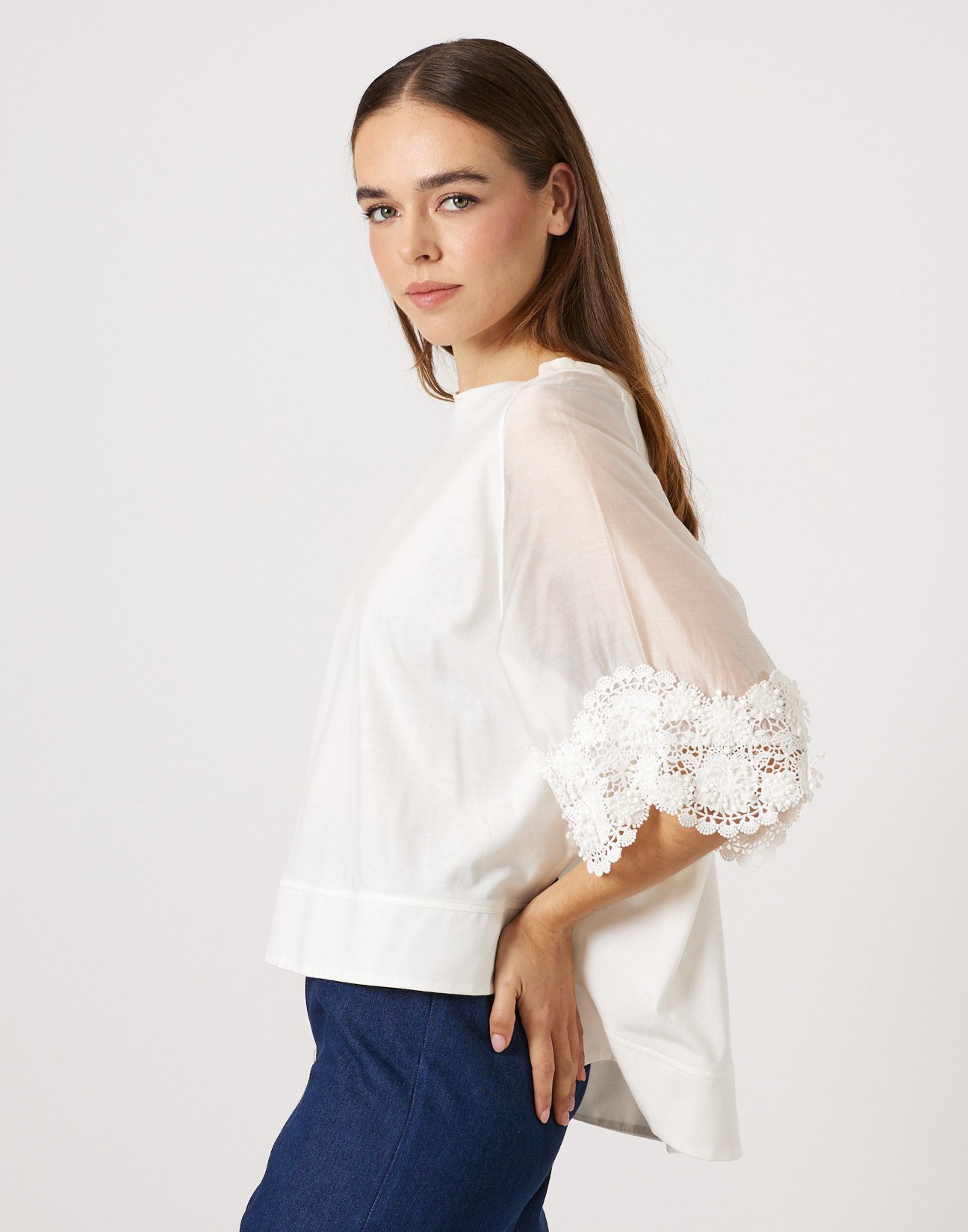 Matching fabric blouse