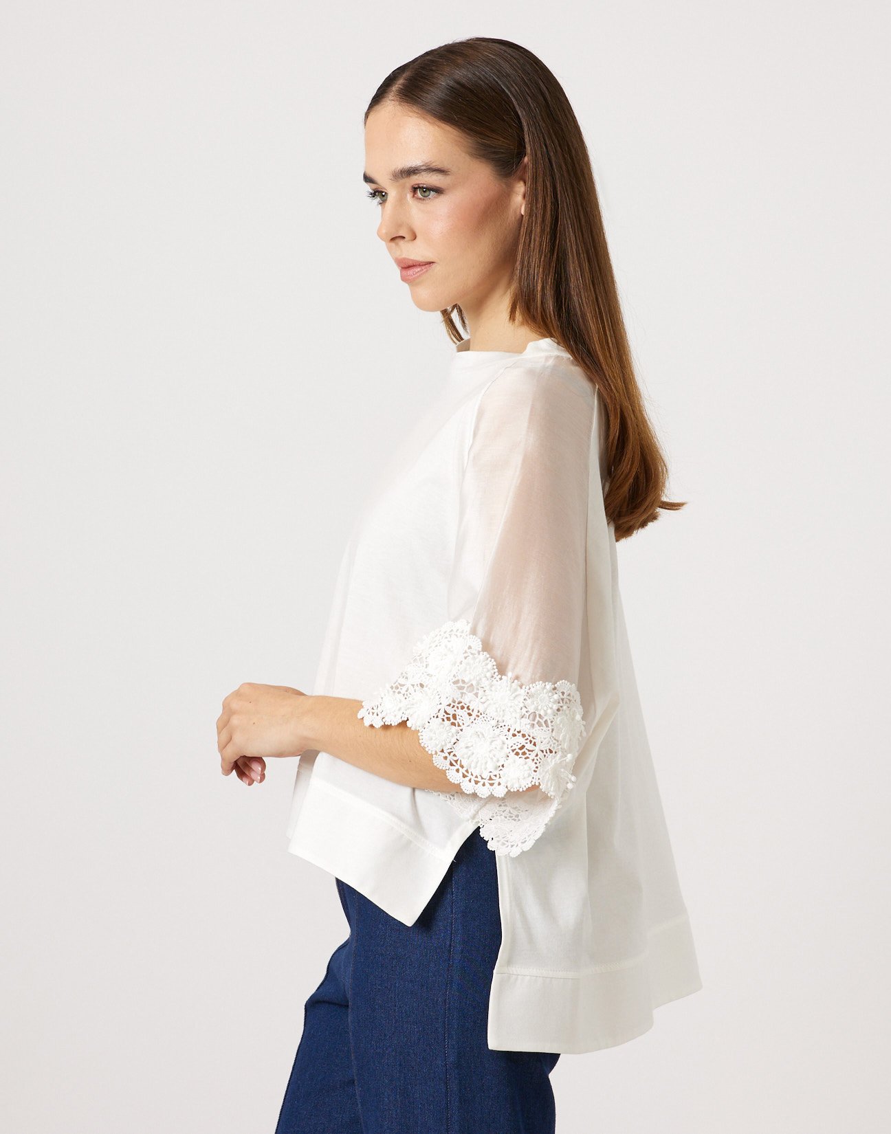 Matching fabric blouse