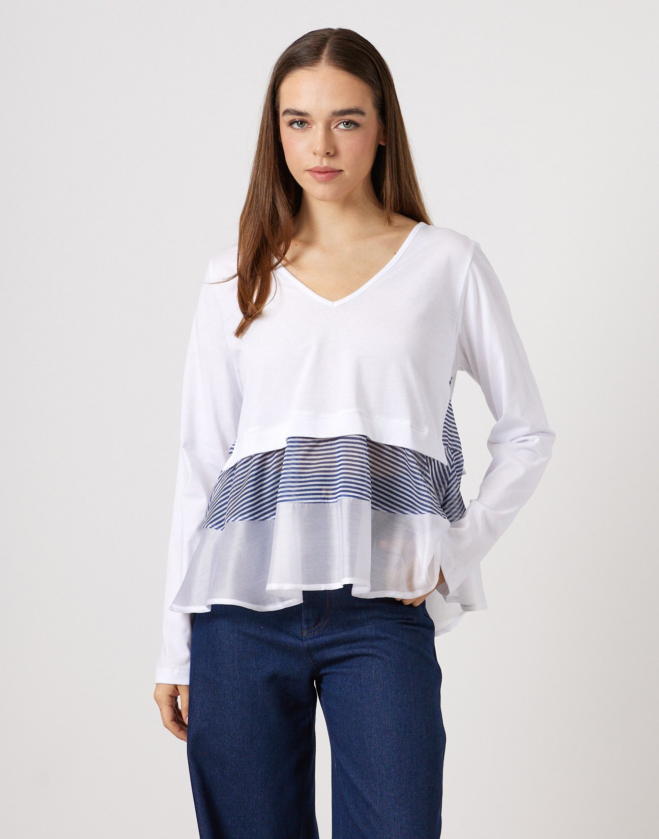 Matching fabric blouse