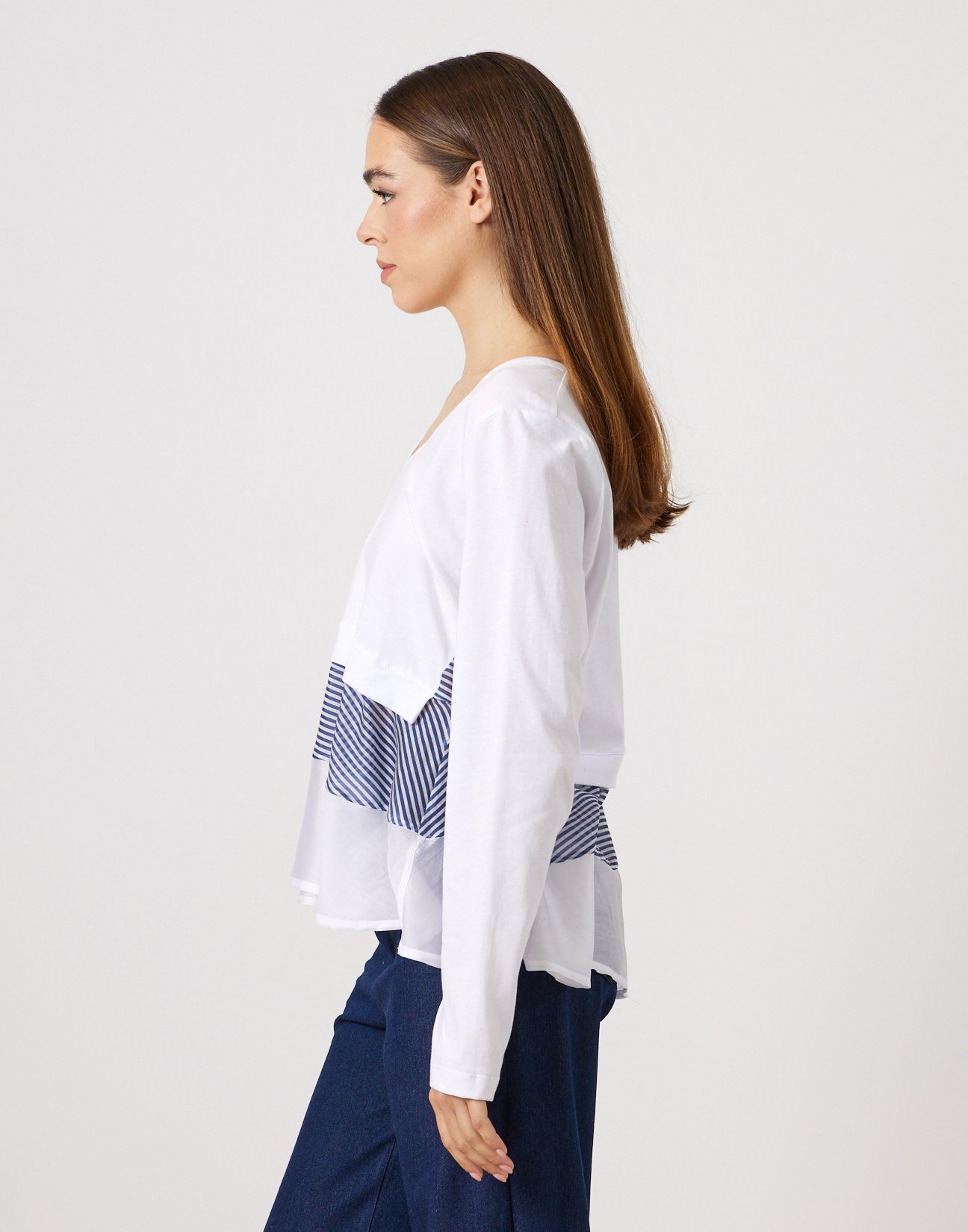 Matching fabric blouse