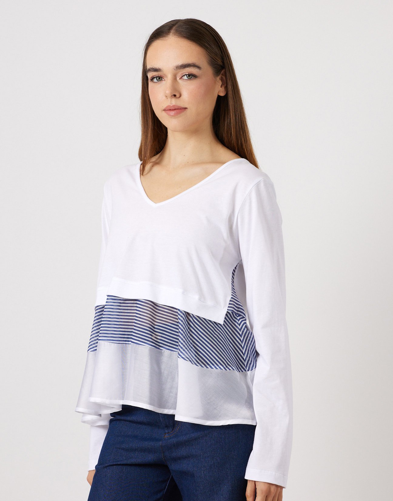 Matching fabric blouse