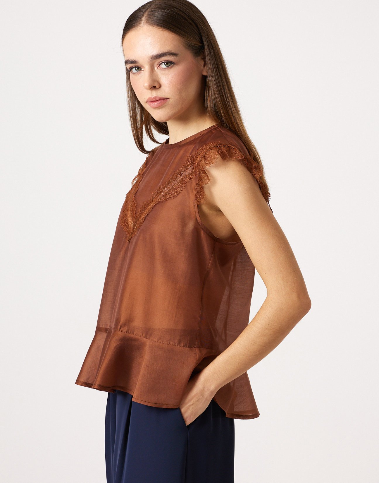 Top with lace