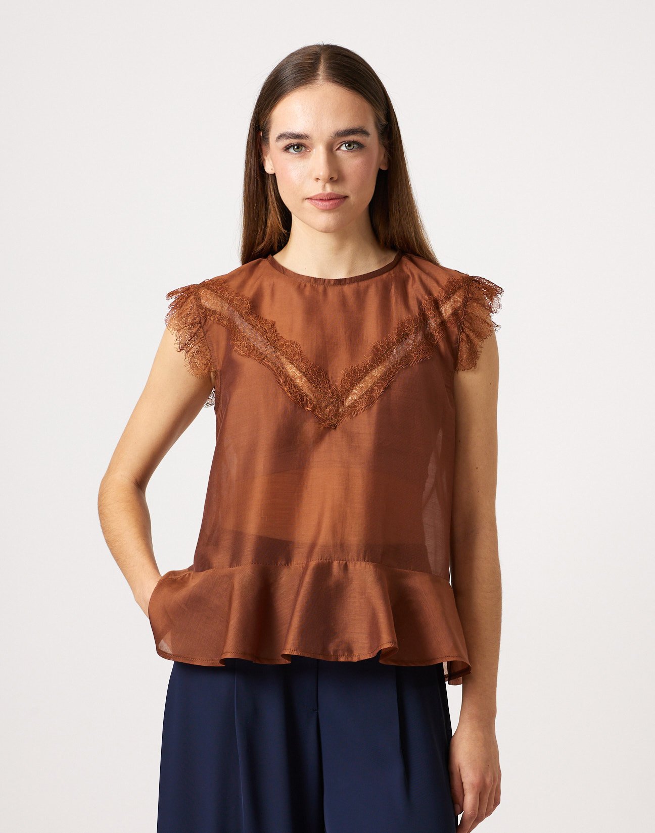 Top with lace