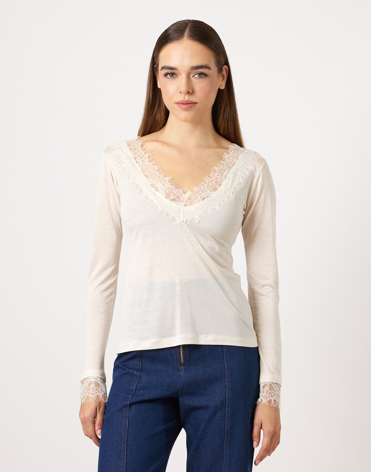 Top with lace detail