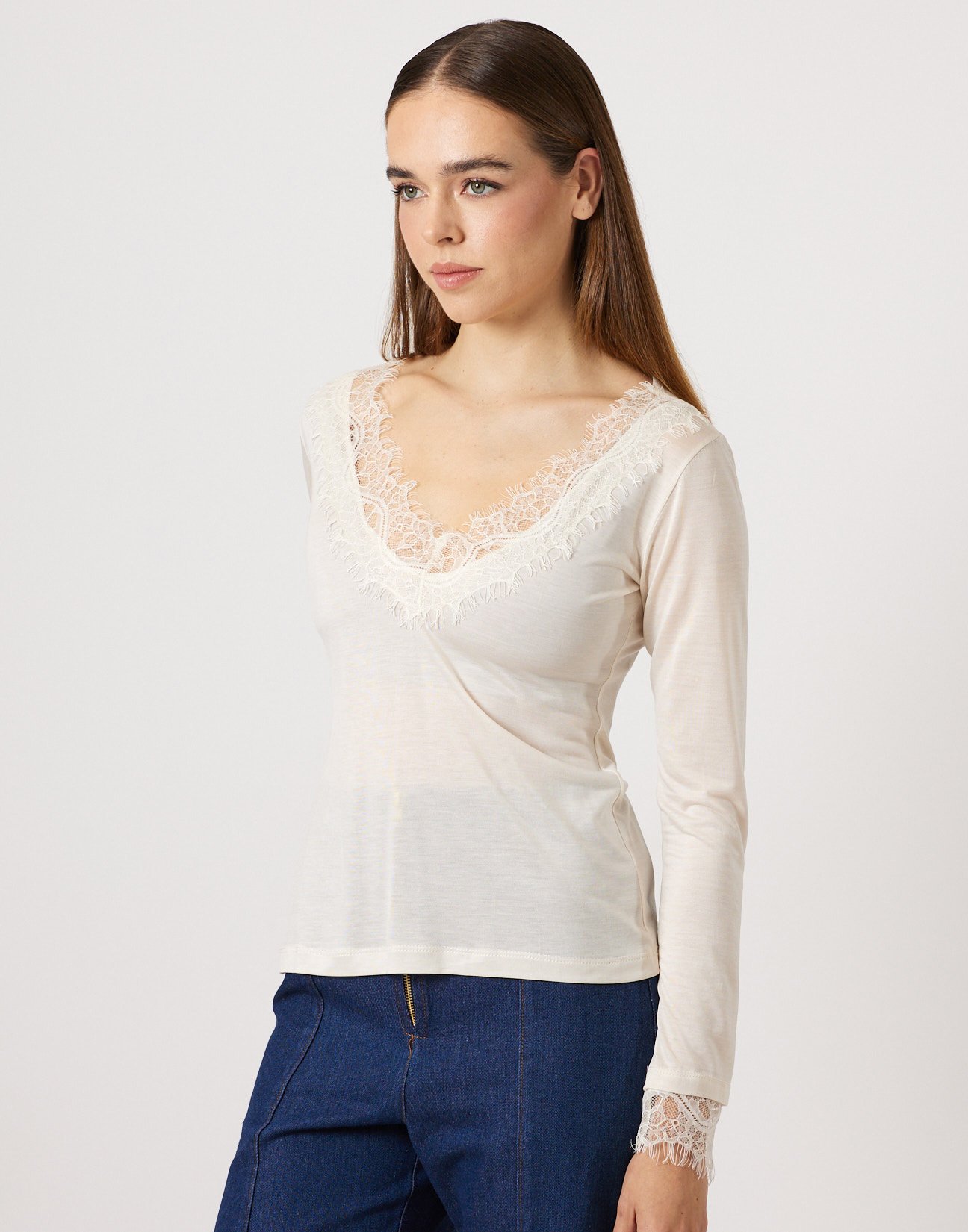 Top with lace detail