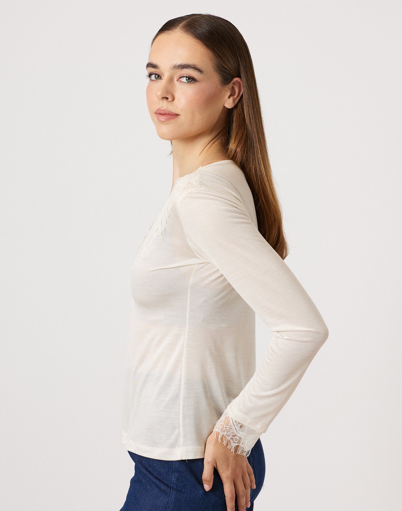 Top with lace detail