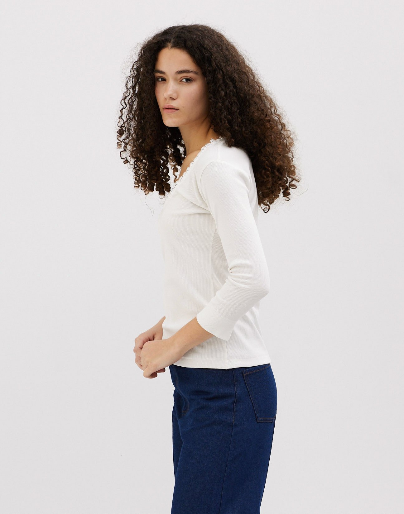 Top with lace