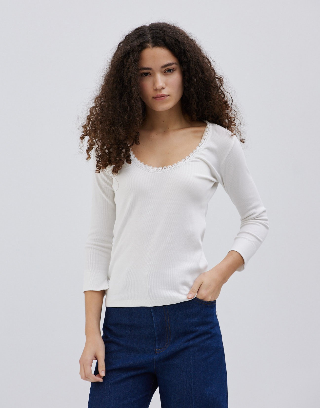 Top with lace