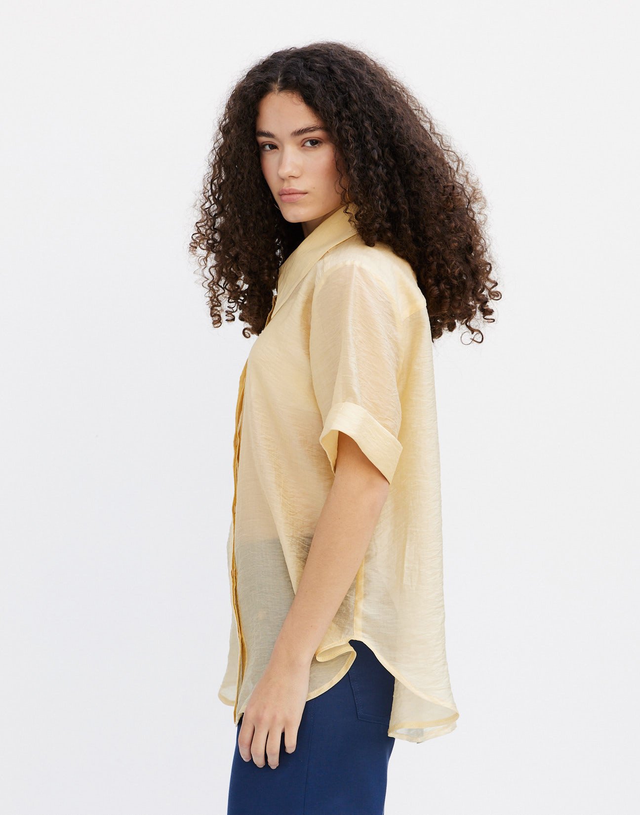 Turn up oversized shirt
