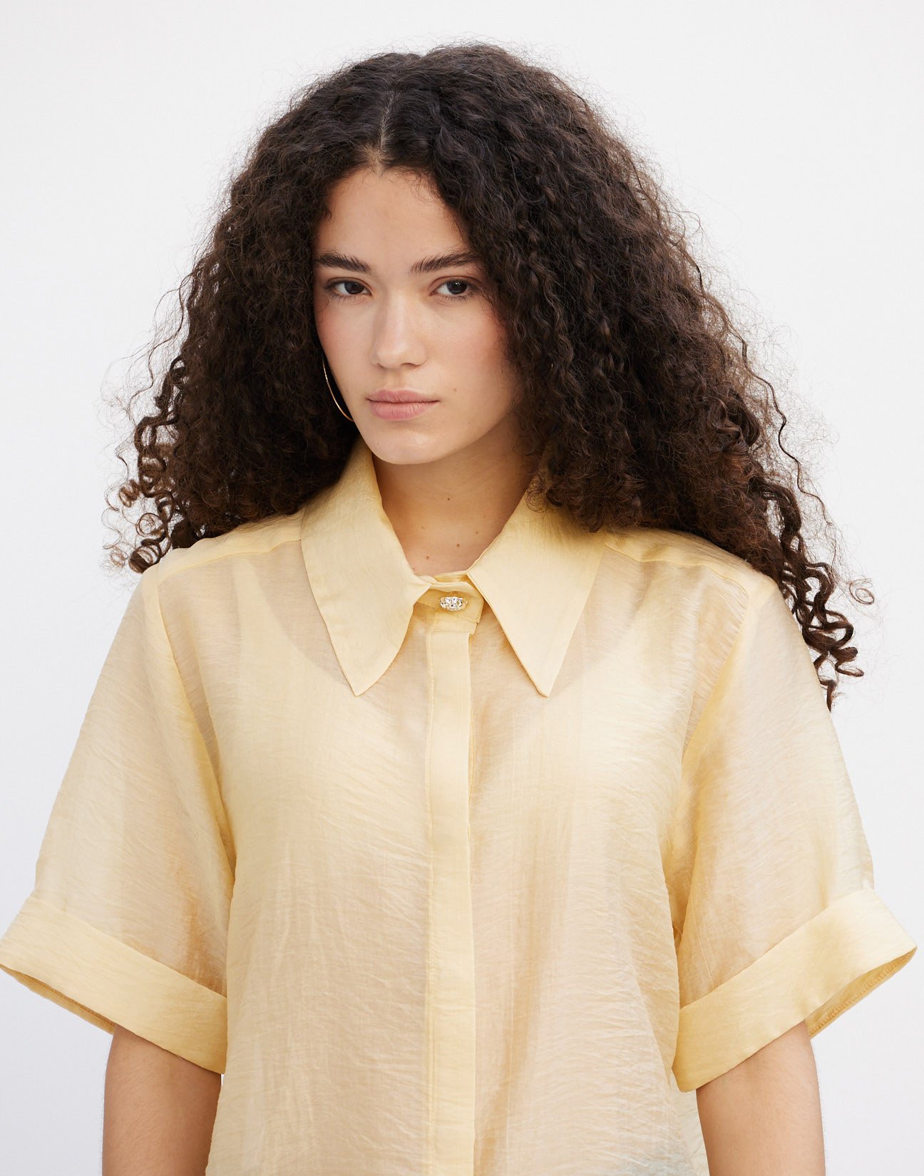 Turn up oversized shirt