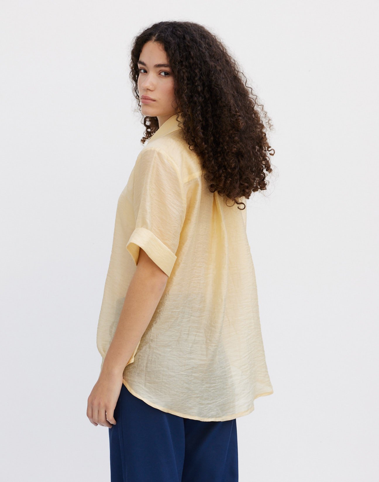 Turn up oversized shirt