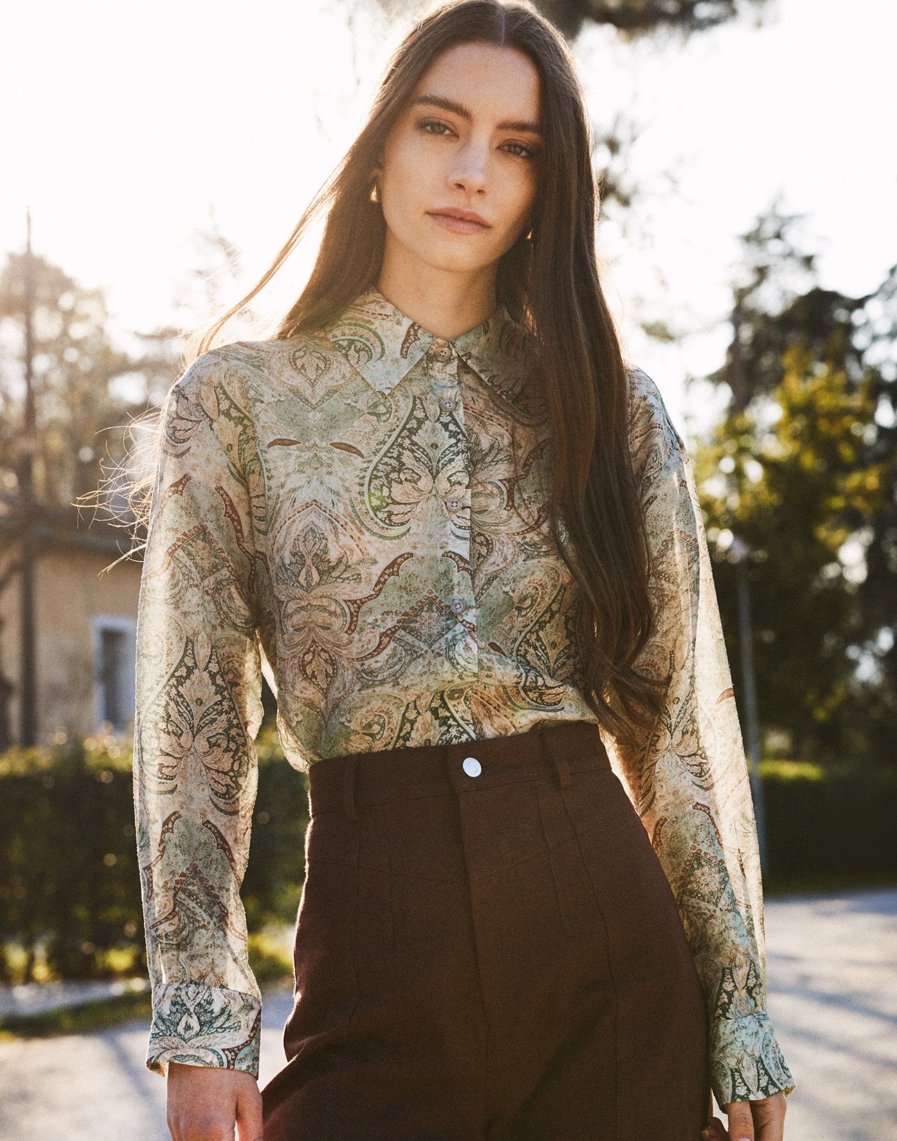 Oversized printed shirt