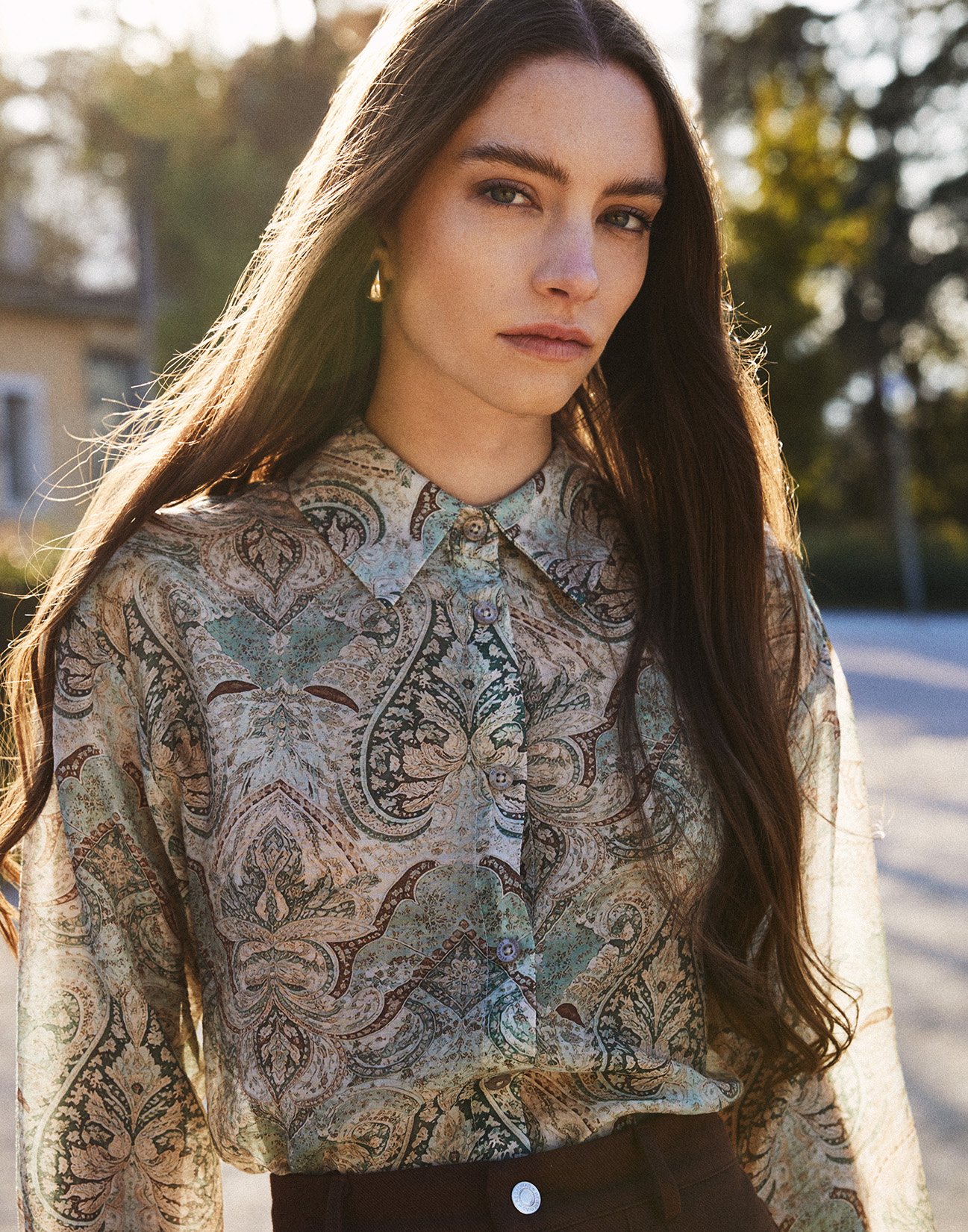 Oversized printed shirt