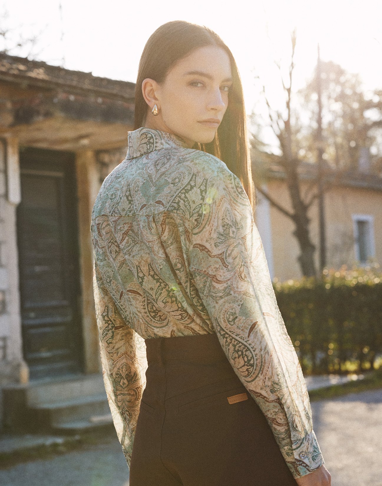 Oversized printed shirt