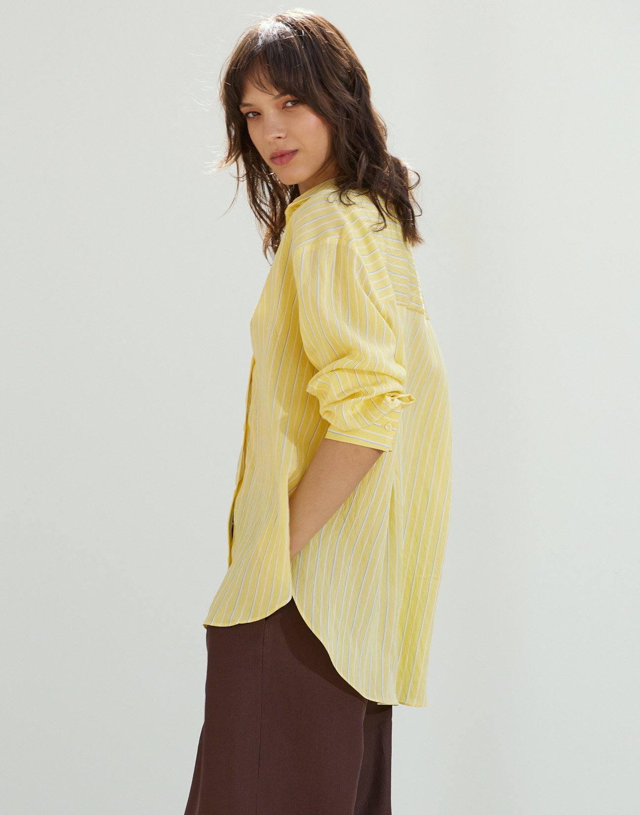 Oversized striped shirt