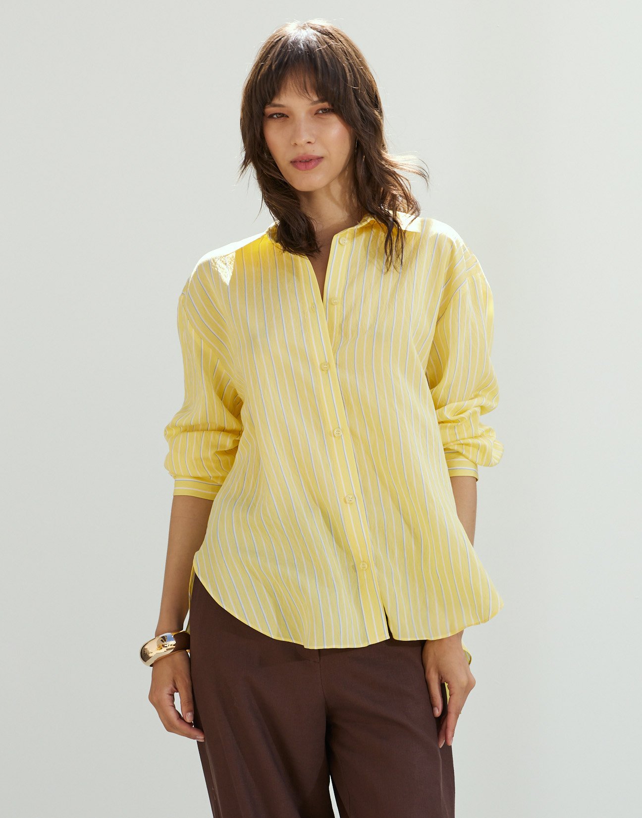 Oversized striped shirt
