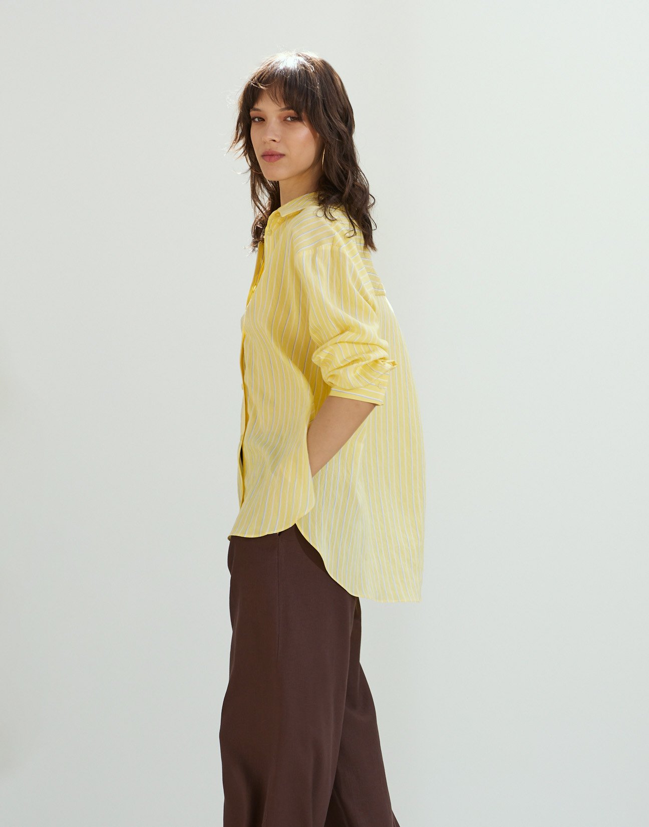 Oversized striped shirt