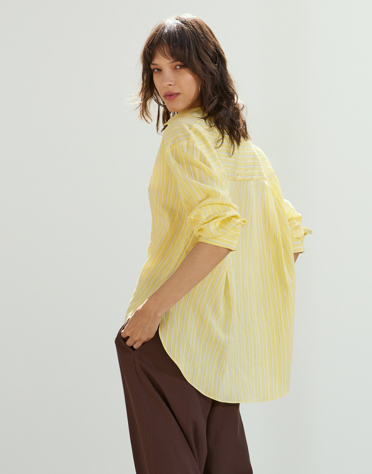 Oversized striped shirt