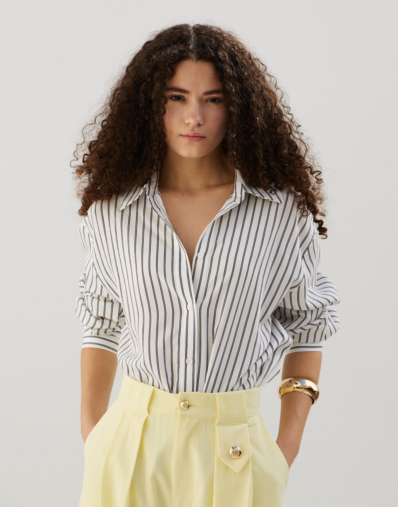 Oversized striped shirt