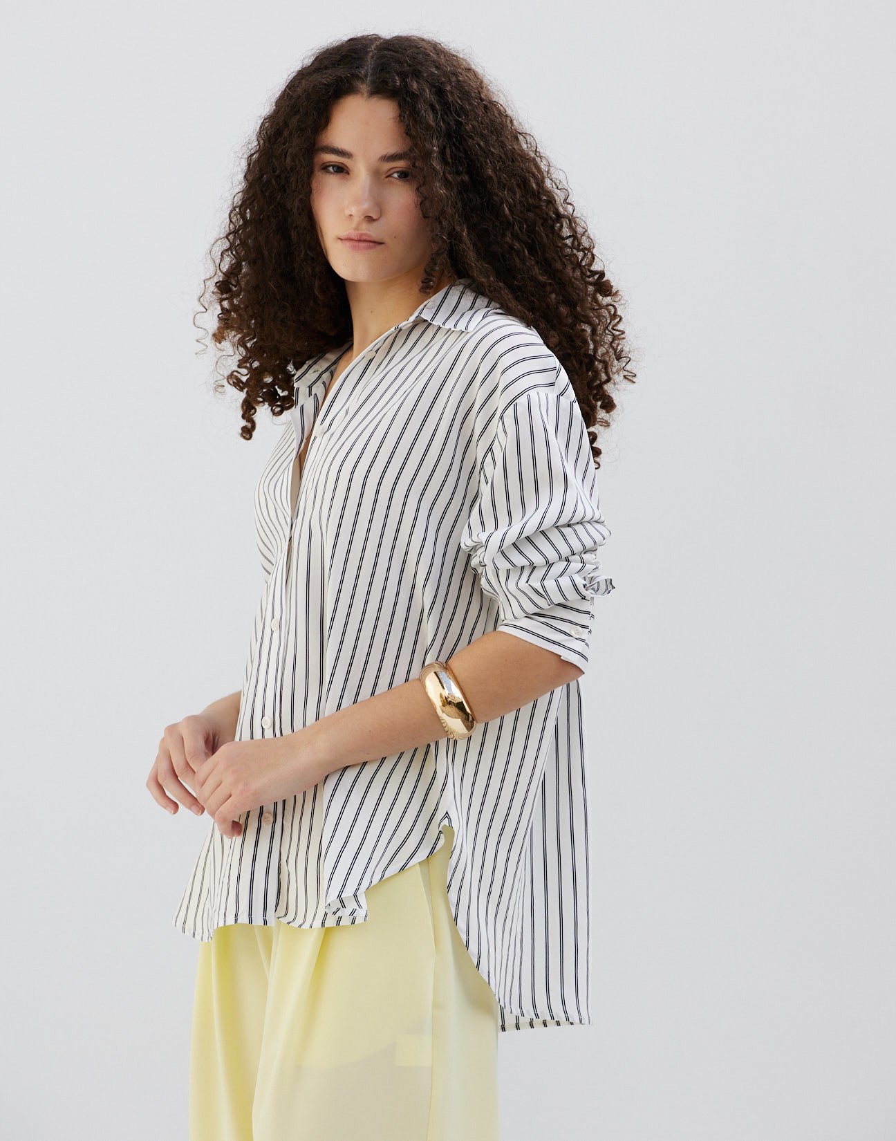 Oversized striped shirt