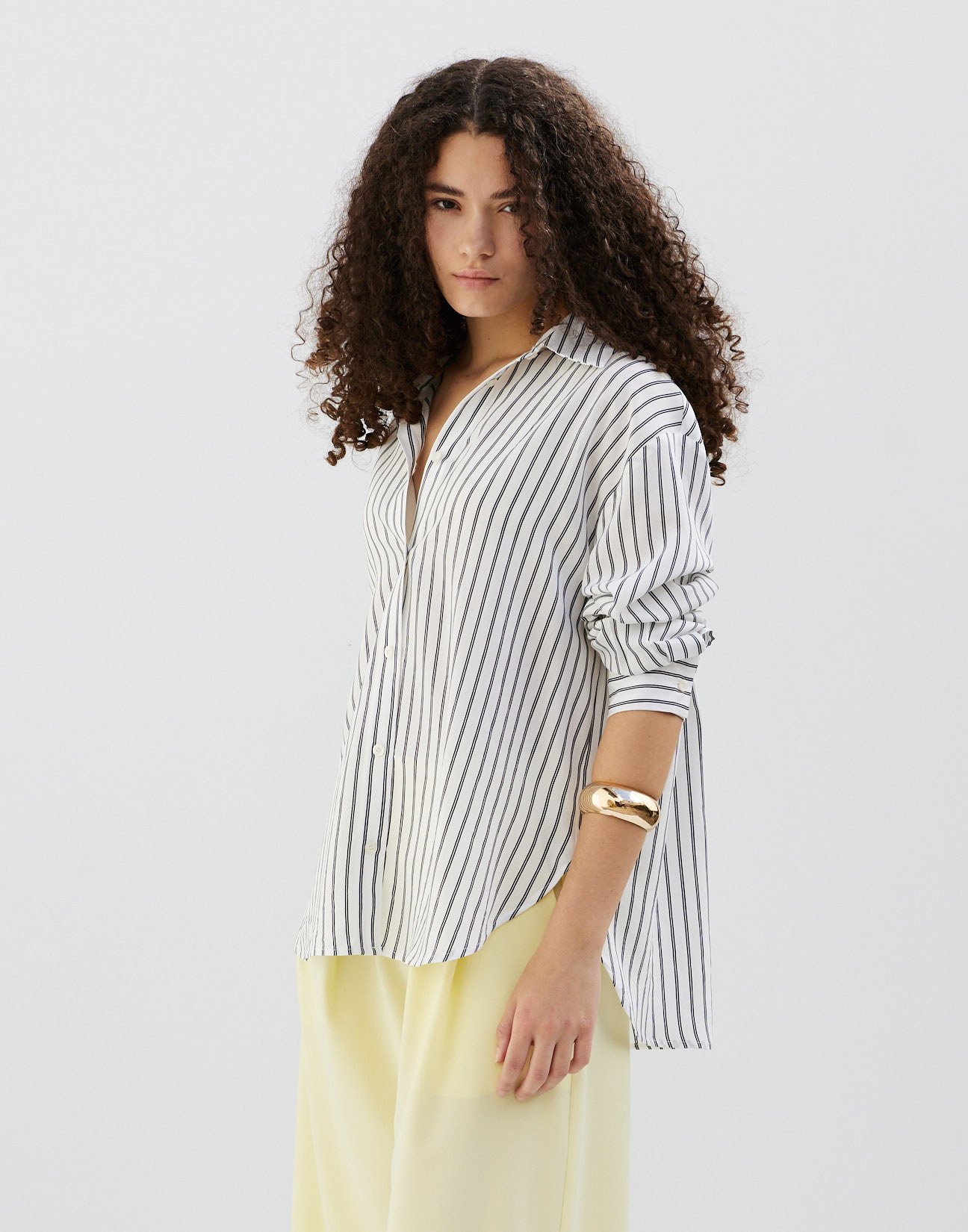 Oversized striped shirt
