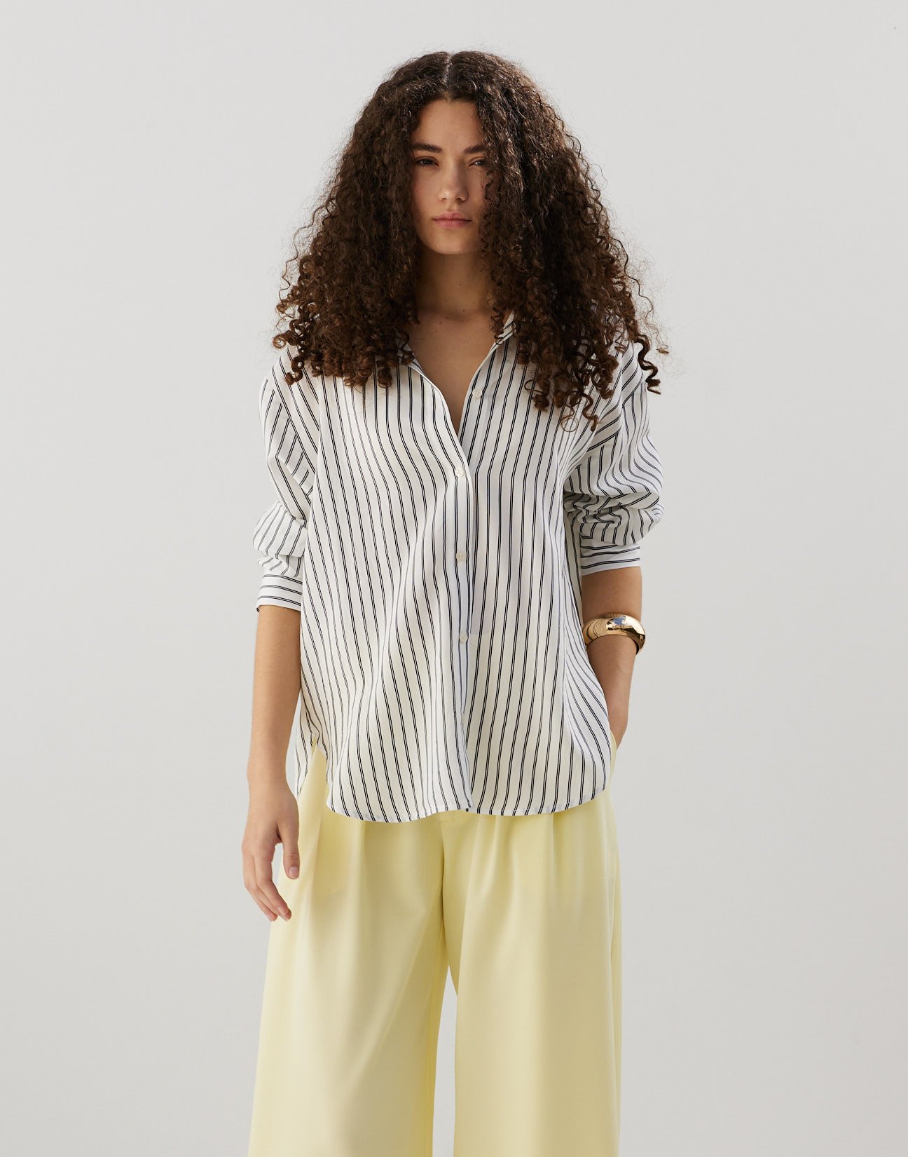 Oversized striped shirt